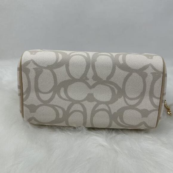 Coach Rowan Satchel/Crossbody Bag In Sketch Signature Canvas In Gold/Ivory CBM15 - Picture 11 of 11